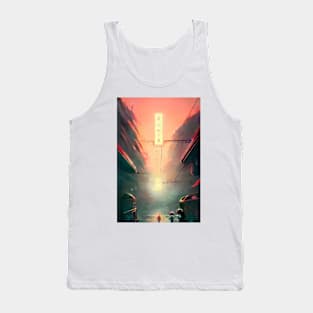 Anime Kids Magical Place Japan Railway Landscape Tank Top